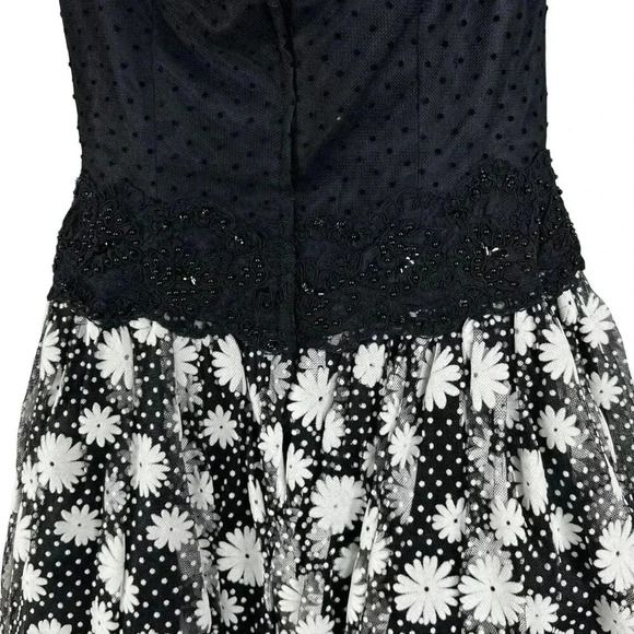 Carol Mignon NWT Womens10 Fit Flare Dress Bodice Daisy Motif VTG 80s MSRP 495.00 - Picture 7 of 15